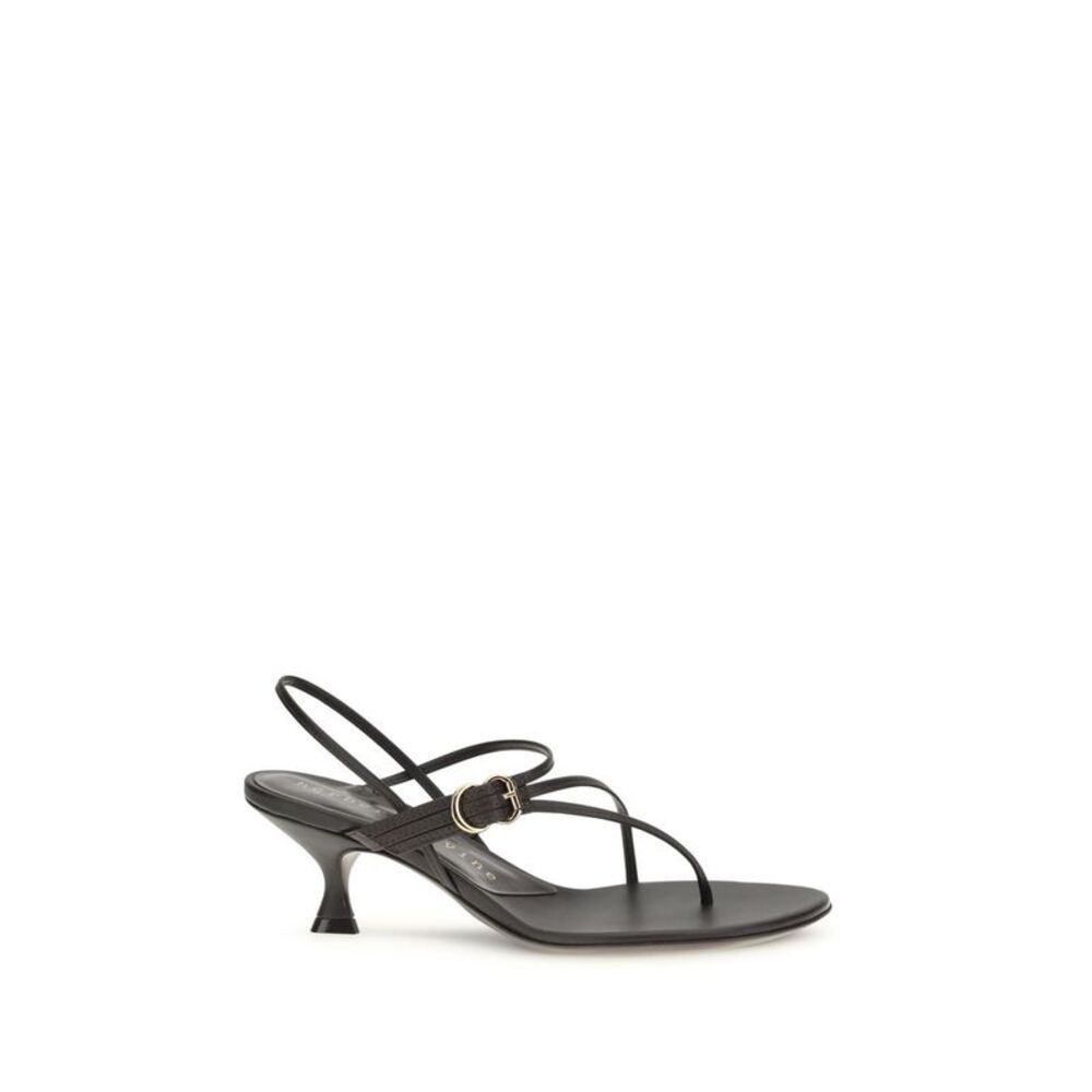 Herbert Levine Brown Calf Leather Bos Taurus Stiletto Heel Women's Sandals